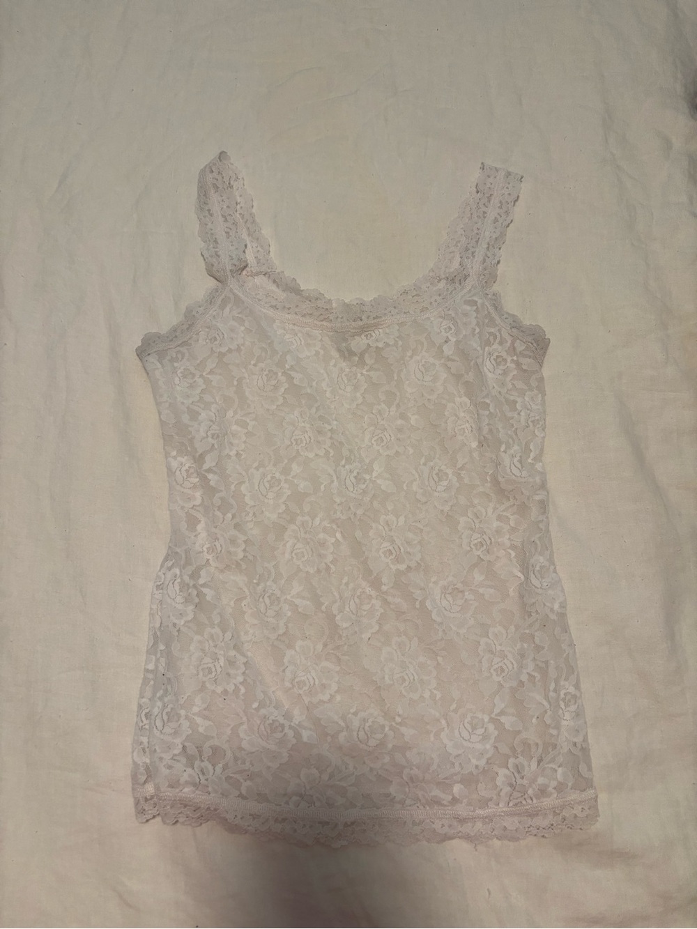 Hanky Panky White Floral Lace Tank Cami